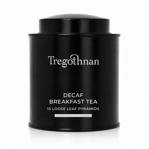 Tregothnan Decaf Breakfast Tea Tin - 15 Loose Leaf Pyramid Bags